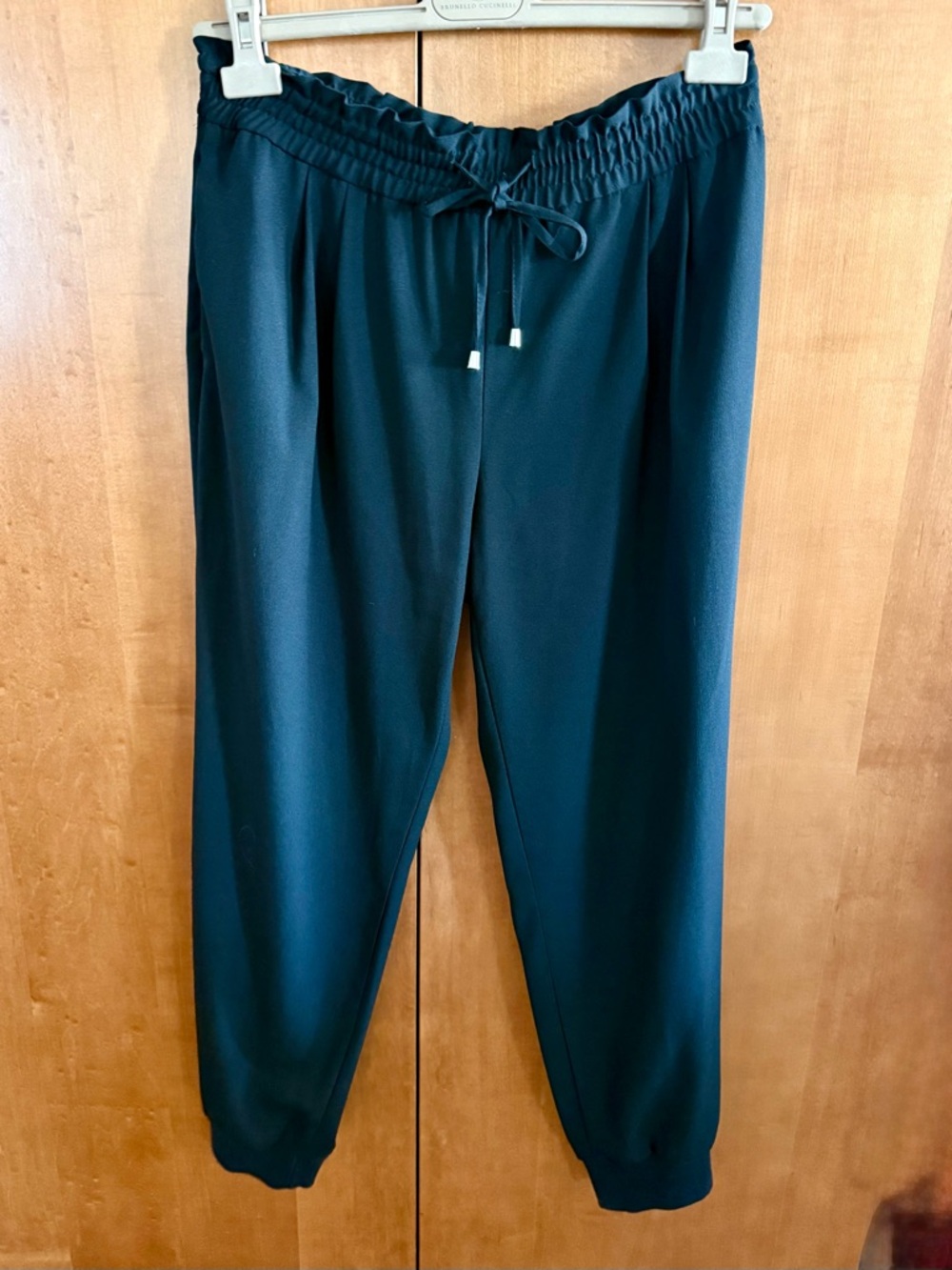 Zara basic women’s black Drawstring Jogger Pants - Casual Elastic Waist